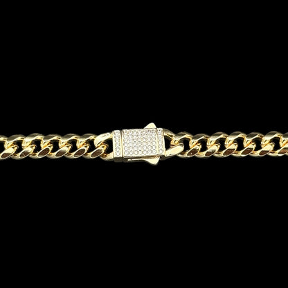 Colier Cuban 6mm Placat cu Aur 18K