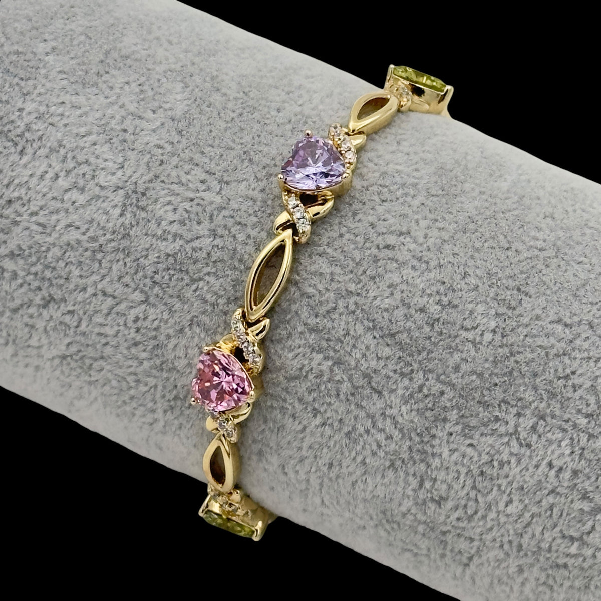 Bratara Mon Amour Multicolor Placata cu Aur 18K