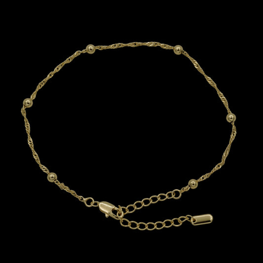 Brățară de picior Sphere Placată cu Aur 18K