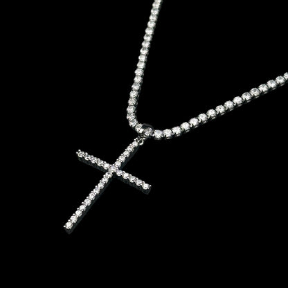 Colier Tennis Church Silver