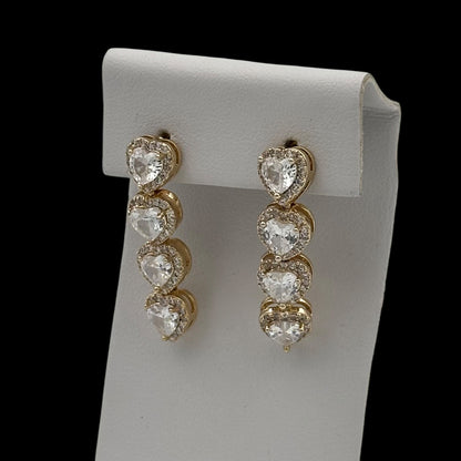 Colier Tennis Love's Embrace + Cercei Placați cu Aur 18K