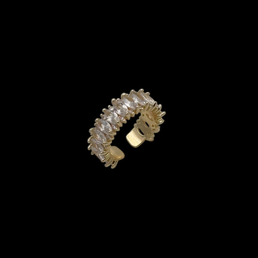 Inel reglabil Tennis Fantasy Placat cu Aur 18K