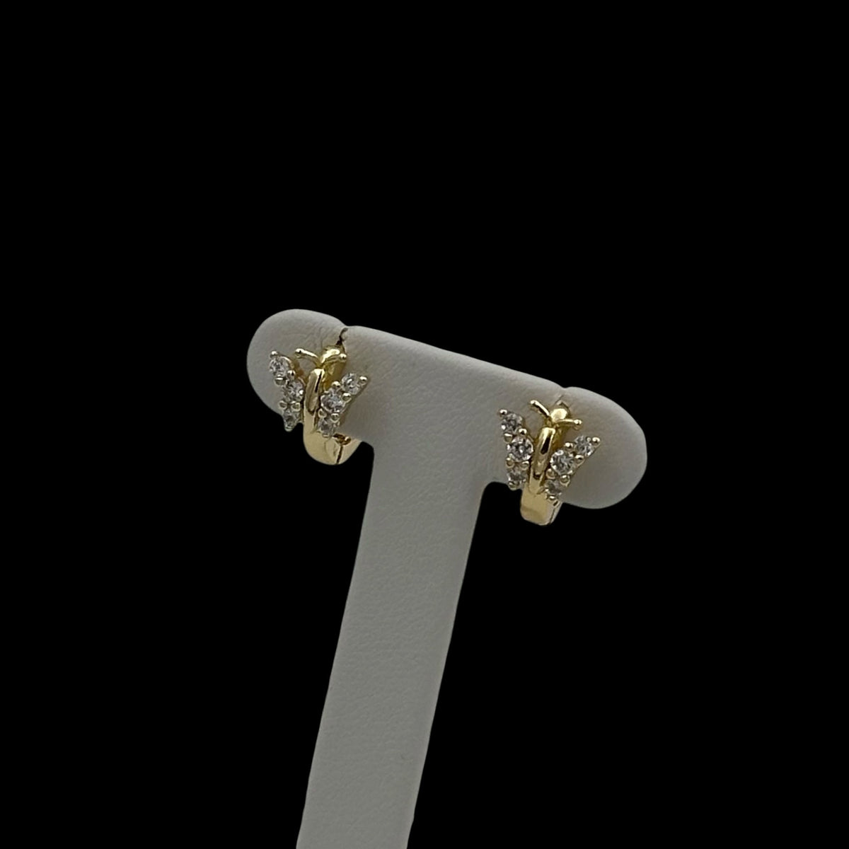 Cercei Mini Butterfly Placati cu Aur 18K