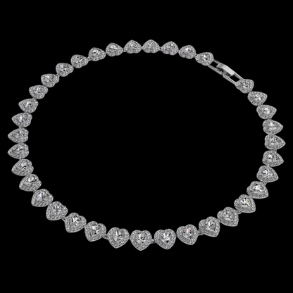 Set Tennis Affection Placat cu Aur Alb