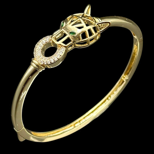 Brățară Fixă Panthera Placată cu Aur 18K