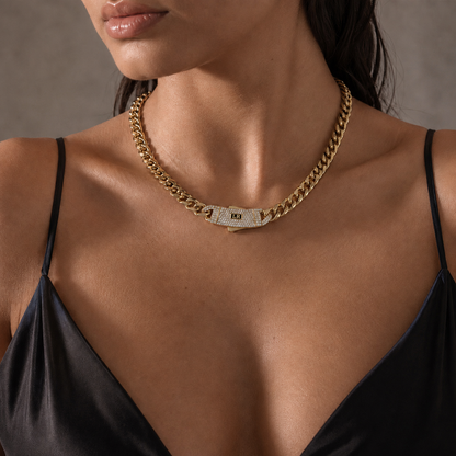 Colier Cuban Ladryn Placat cu Aur 18K