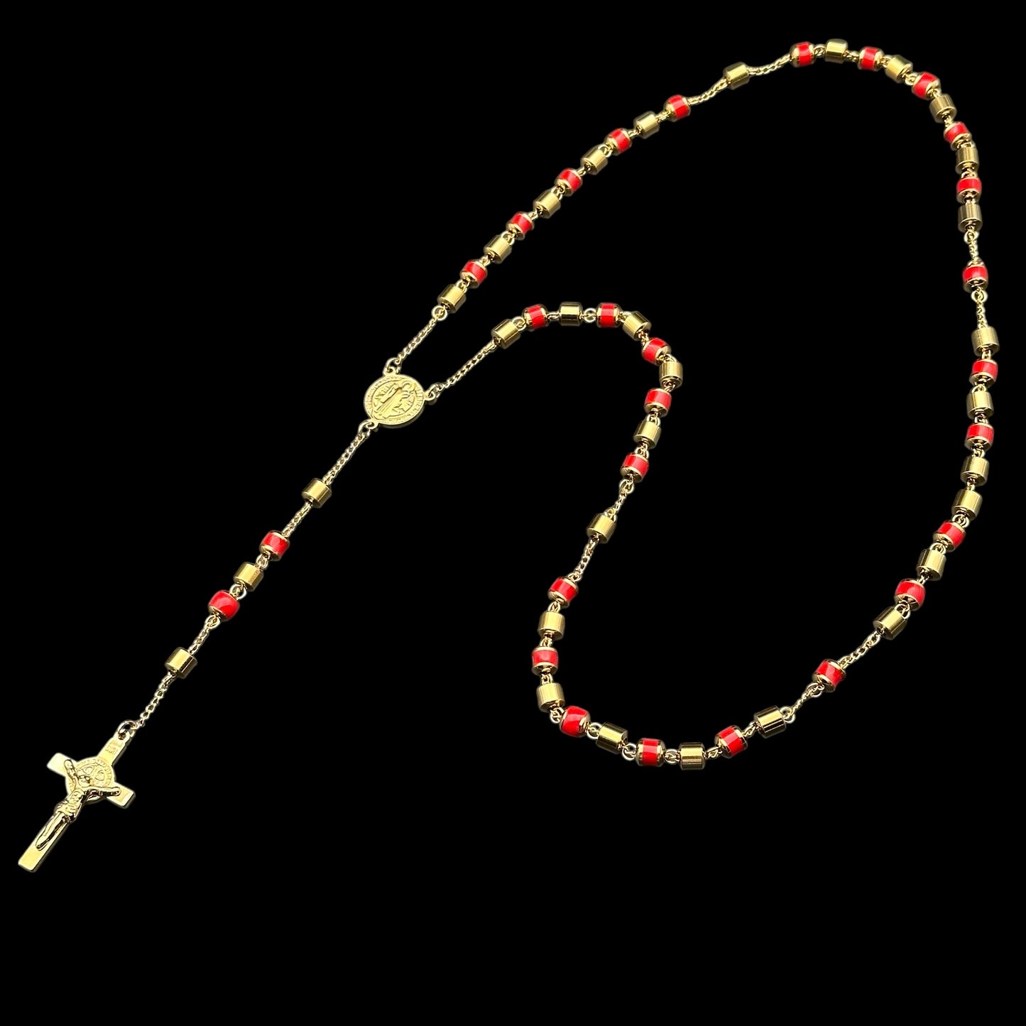 Colier Rosary Vintage Red INOX