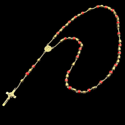 Colier Rosary Vintage Red INOX