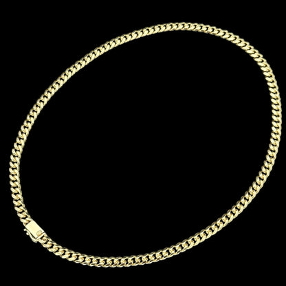 Colier Cuban 6mm Placat cu Aur 18K
