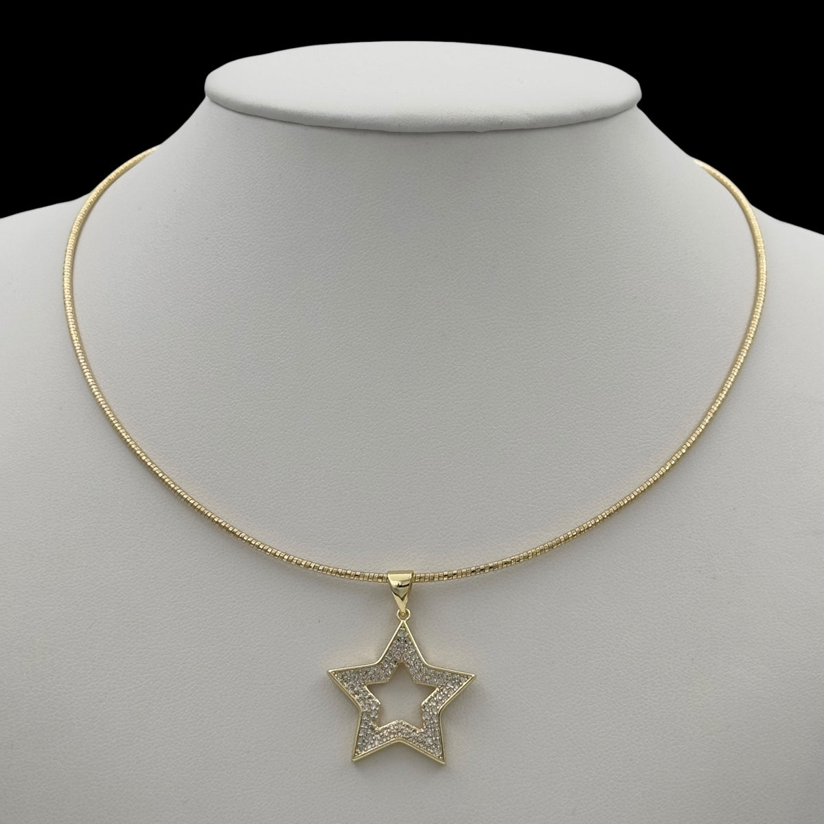 Colier Choker Star Placat cu Aur 18K