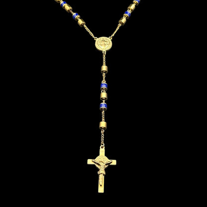 Colier Rosary Vintage Blue INOX