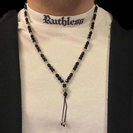 Colier Rosary Sphere Black