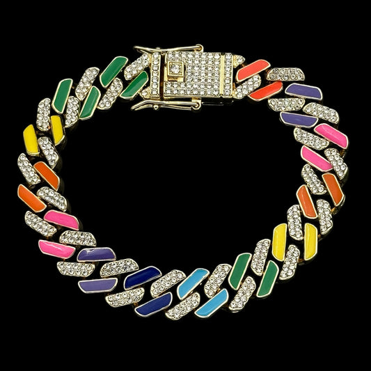Brățară Cuban Rainbow Gold