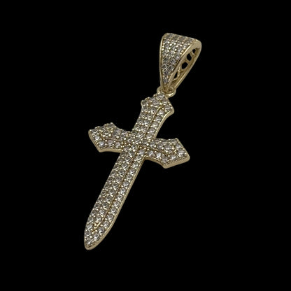 Pandantiv Sword Placat cu Aur 18K