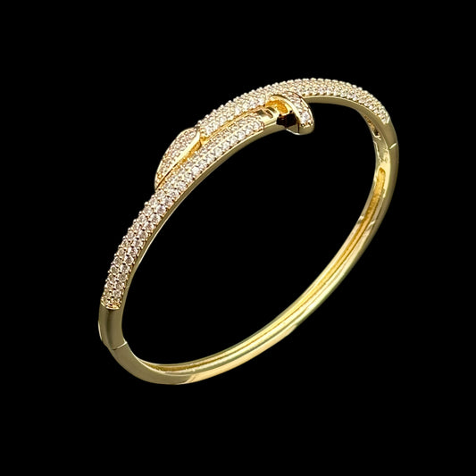 Brățară Fixă Nail Placată cu Aur 18K