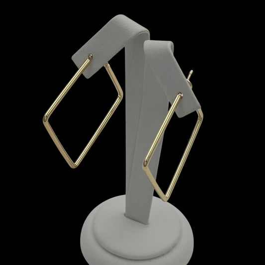 Cercei Rhomb Placati cu Aur 18K