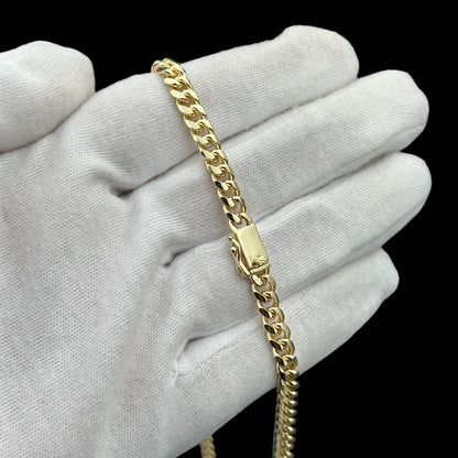 Colier Cuban 6mm Placat cu Aur 18K