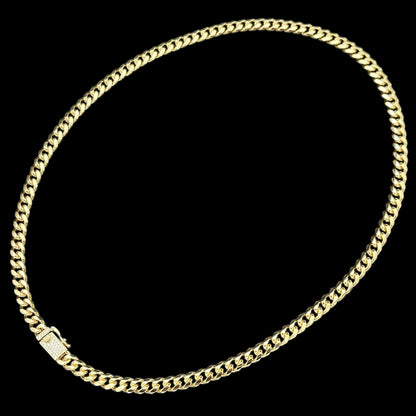 Colier Cuban 6mm Placat cu Aur 18K