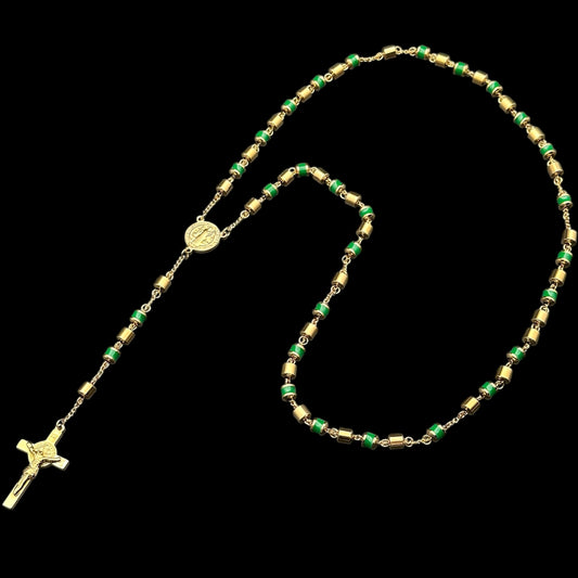 Colier Rosary Vintage Green INOX