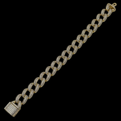 Brățară Cuban Special Placată cu Aur 18K