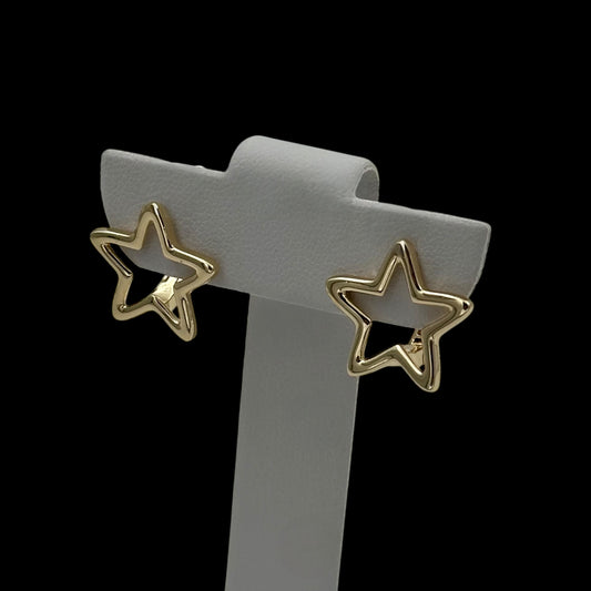 Cercei Mini Star Placați cu Aur 18K
