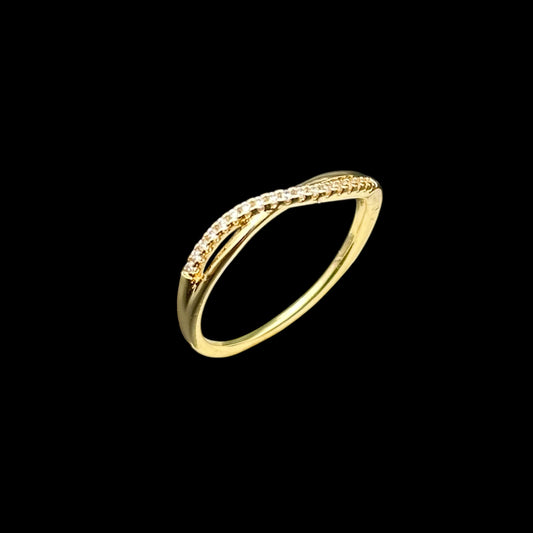 Inel Twist Placat cu Aur 18K