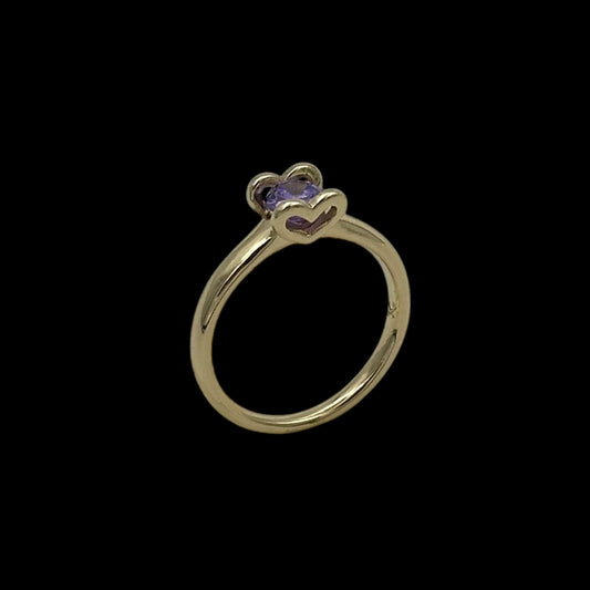 Inel Together Purple Placat cu Aur 18K