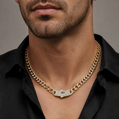 Colier Cuban Ladryn Placat cu Aur 18K