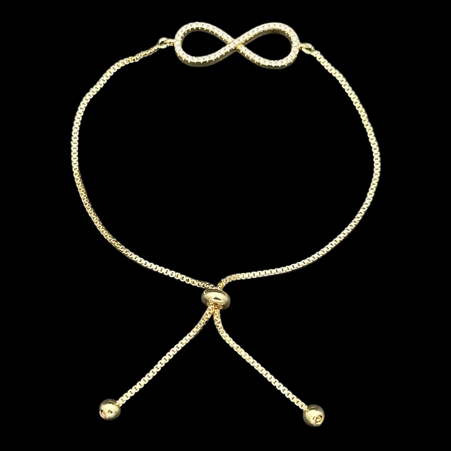 Brățară reglabilă Infinity Placată cu Aur 18K