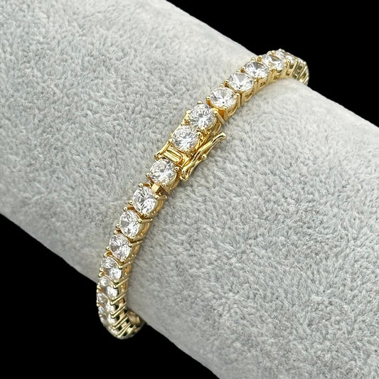Brățară Tennis 5mm Placată cu Aur 18K