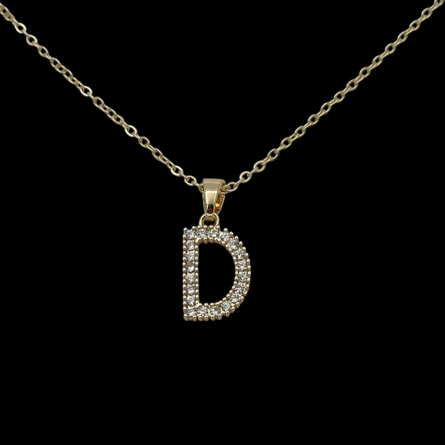 Lănțișor cu Inițială Placat cu Aur 18K