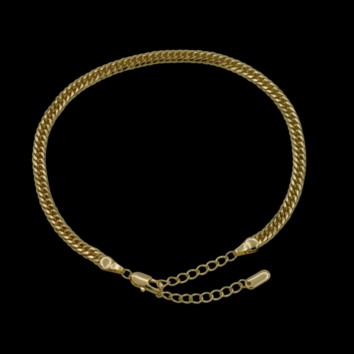 Brățară de picior Cuban Placată cu Aur 18K