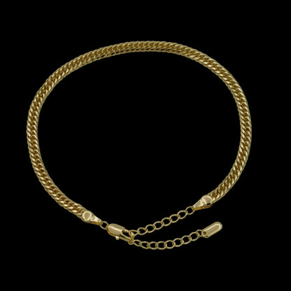 Brățară de picior Cuban Placată cu Aur 18K