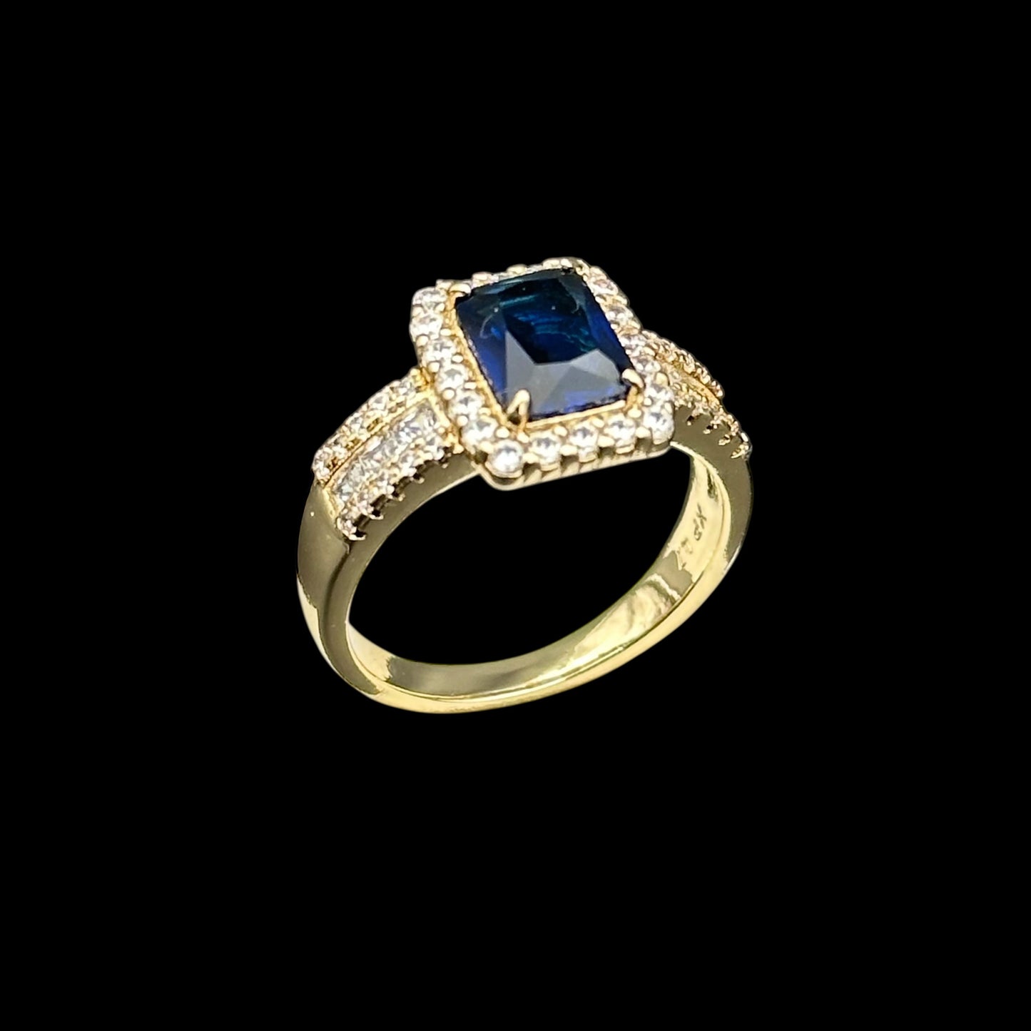Inel Diamond Blue Placat cu Aur 18K