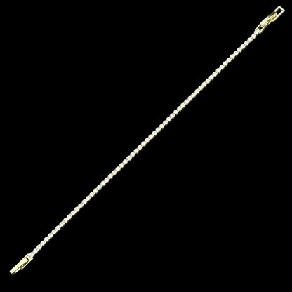 Brățară Tennis 2mm Placată cu Aur 18K
