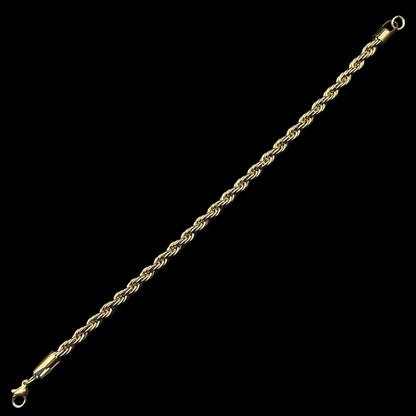 Brățară Rope 4mm Gold INOX