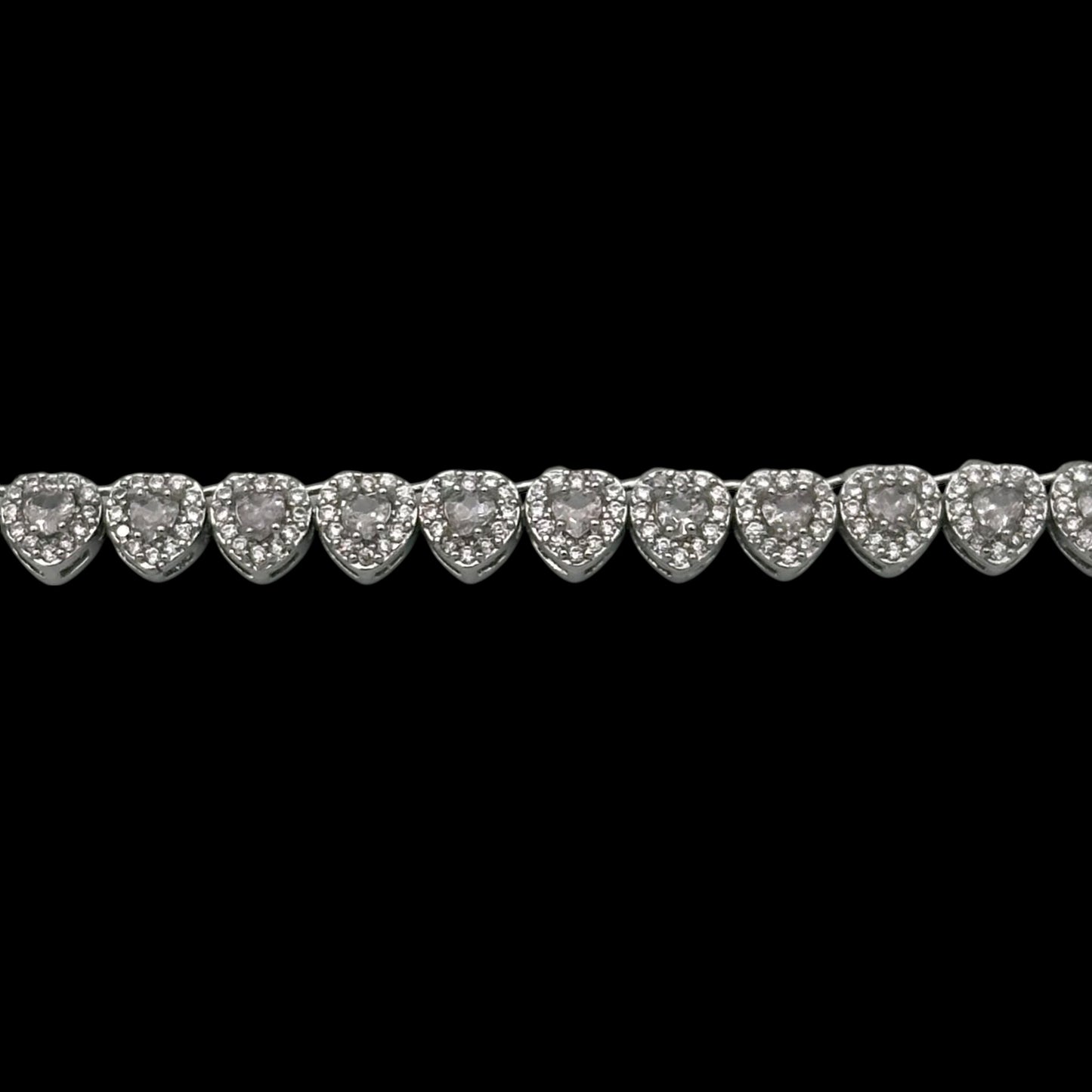 Brățară Tennis Affection Placată cu Aur Alb