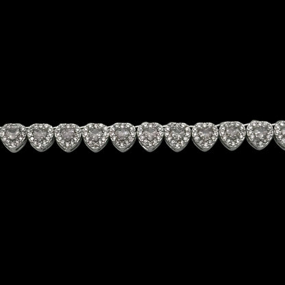 Brățară Tennis Affection Placată cu Aur Alb