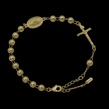 Bratara de picior Rosary Sacred Placata cu Aur 18K