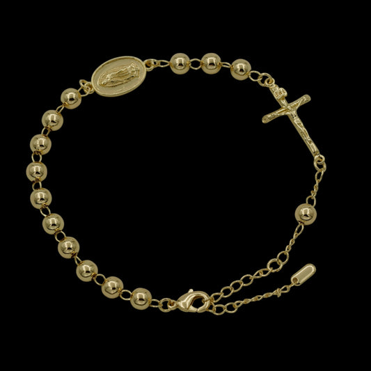 Bratara de picior Rosary Sacred Placata cu Aur 18K