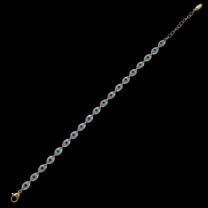 Bratara Evil Eye Placata cu Aur 18K