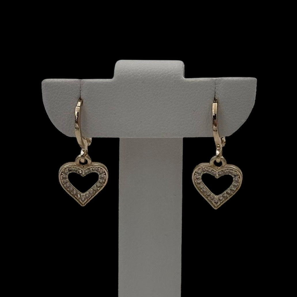 Cercei Heart Placați cu Aur 18K