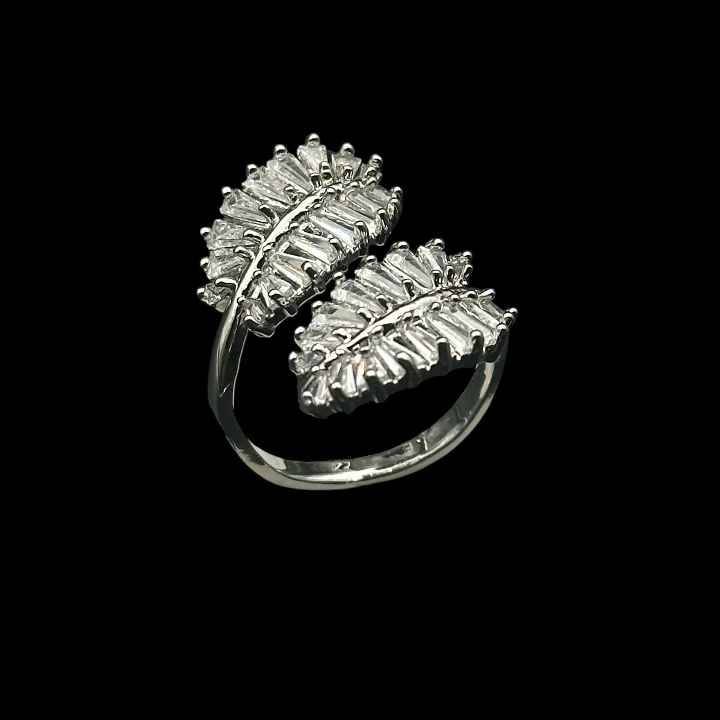 Inel reglabil Leaf Silver