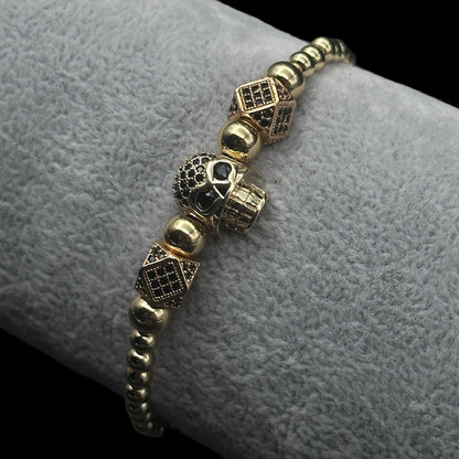 Brățară reglabilă Skull Gold