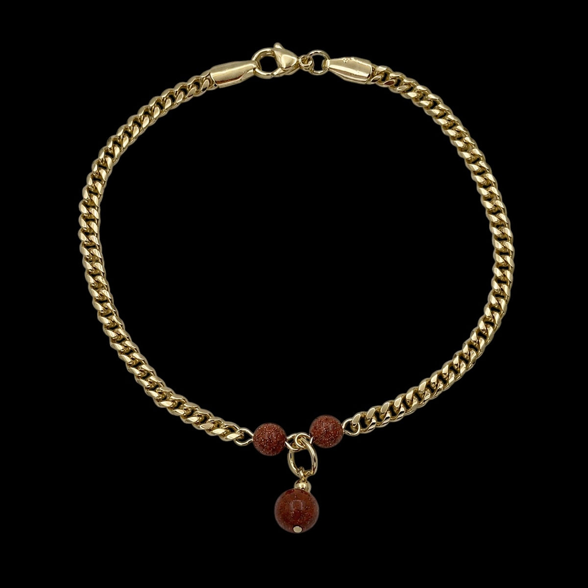 Bratara de picior Golden Sand Placata cu Aur 18K