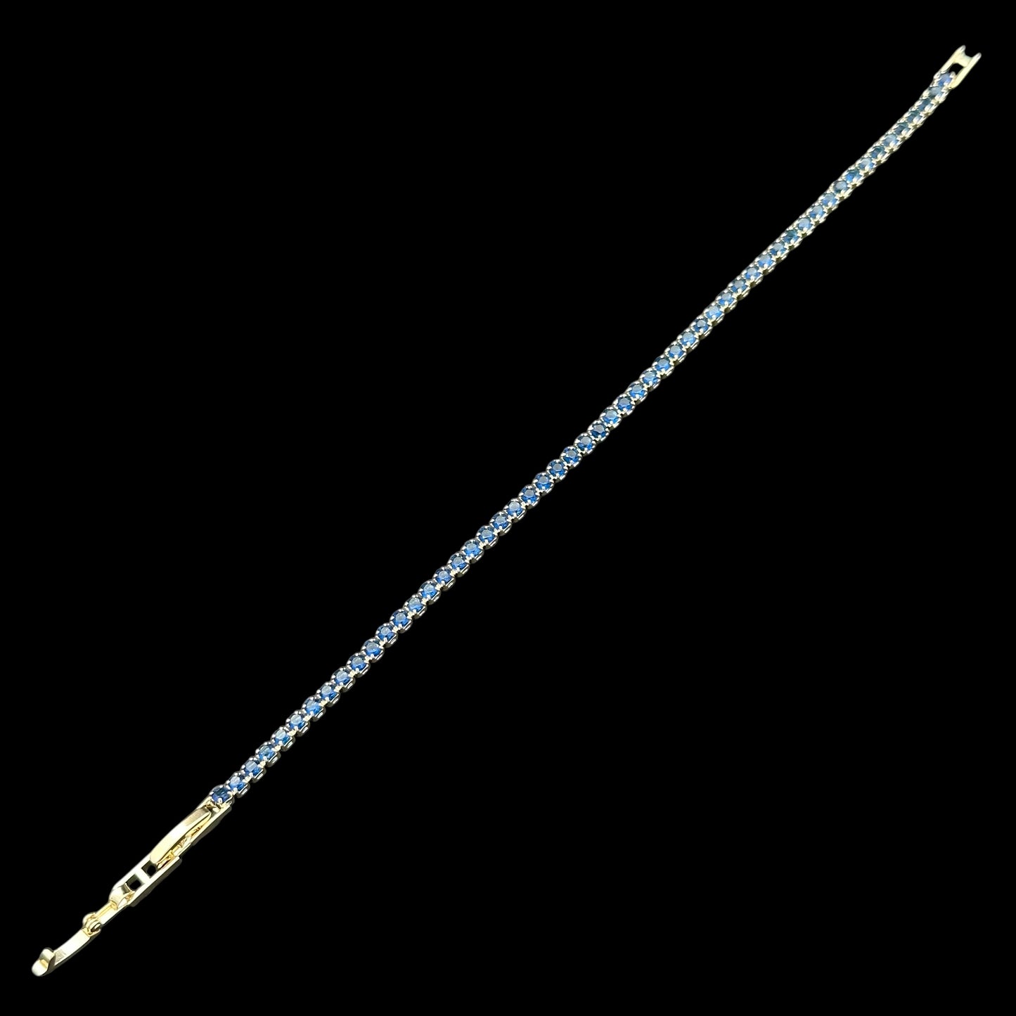 Brățară Tennis 2,5mm Blue Placată cu Aur 18K
