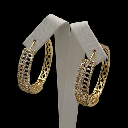 Cercei Circle Luxury Placați cu Aur 18K