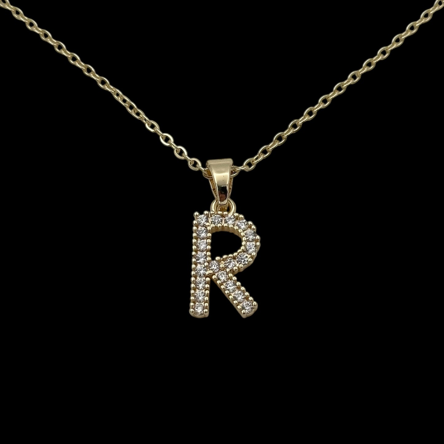 Lănțișor cu Inițială Placat cu Aur 18K