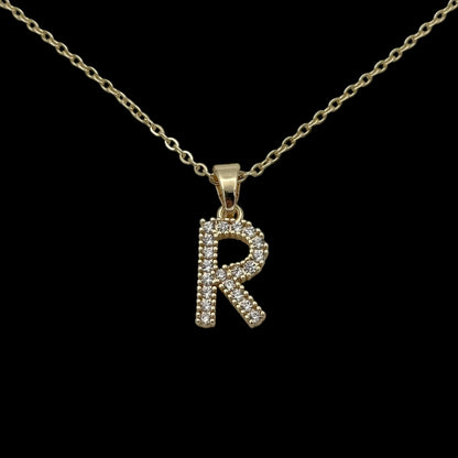 Lănțișor cu Inițială Placat cu Aur 18K