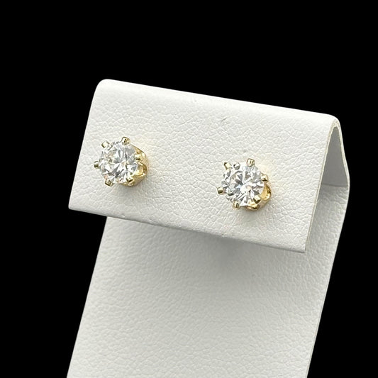 Cercei Crystal Dot Placați cu Aur 18K